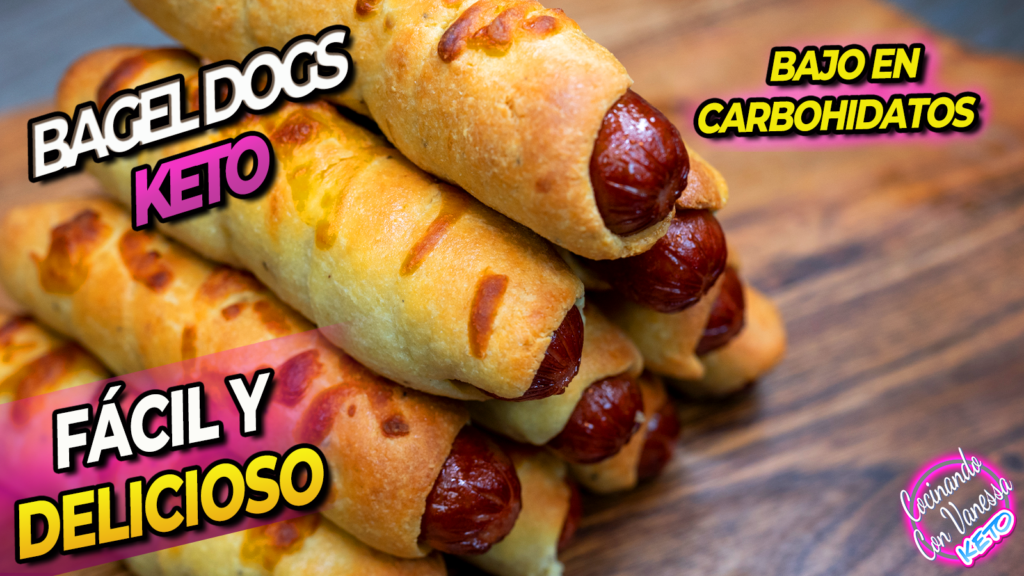bagel dogs keto bajos en carbohidratos caseros