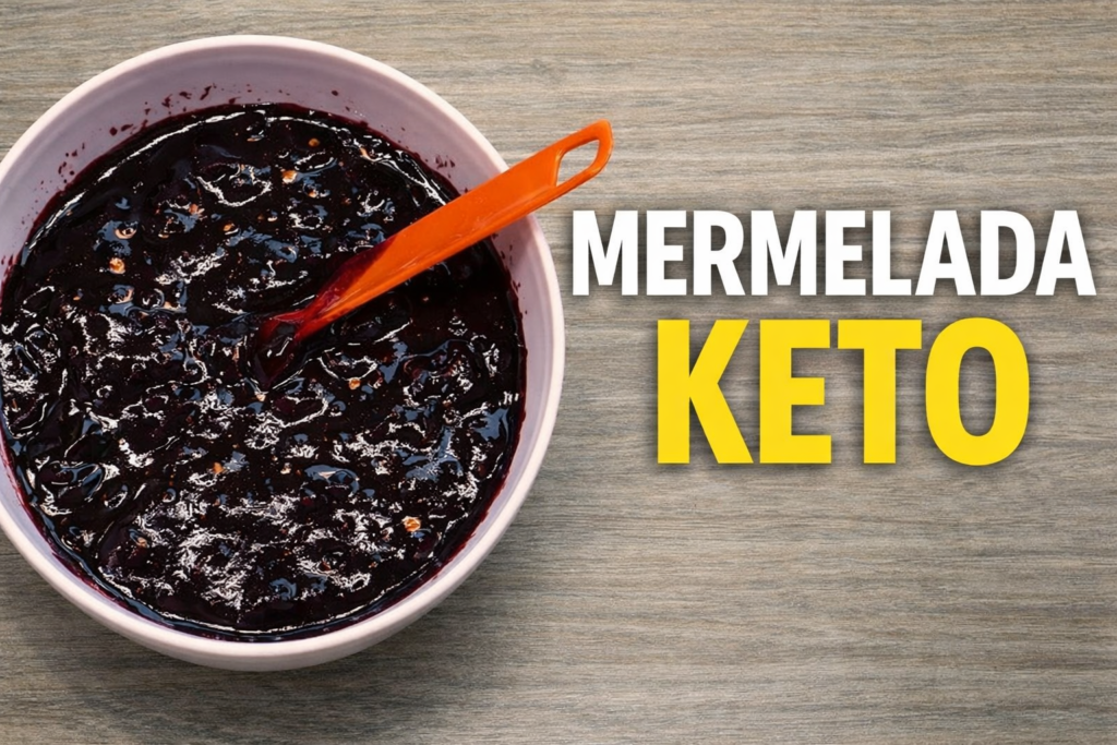 Mermelada keto de arándanos sin azúcar baja en carbohidratos