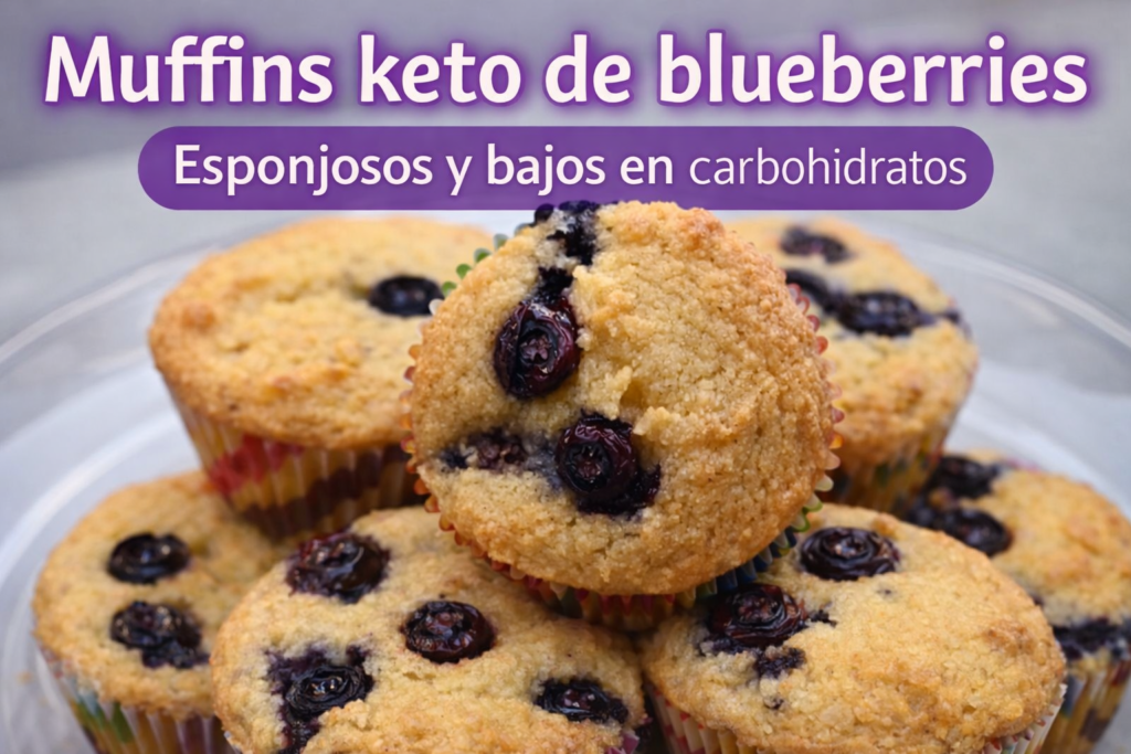 Muffins Keto de Blueberries (Arándanos)
