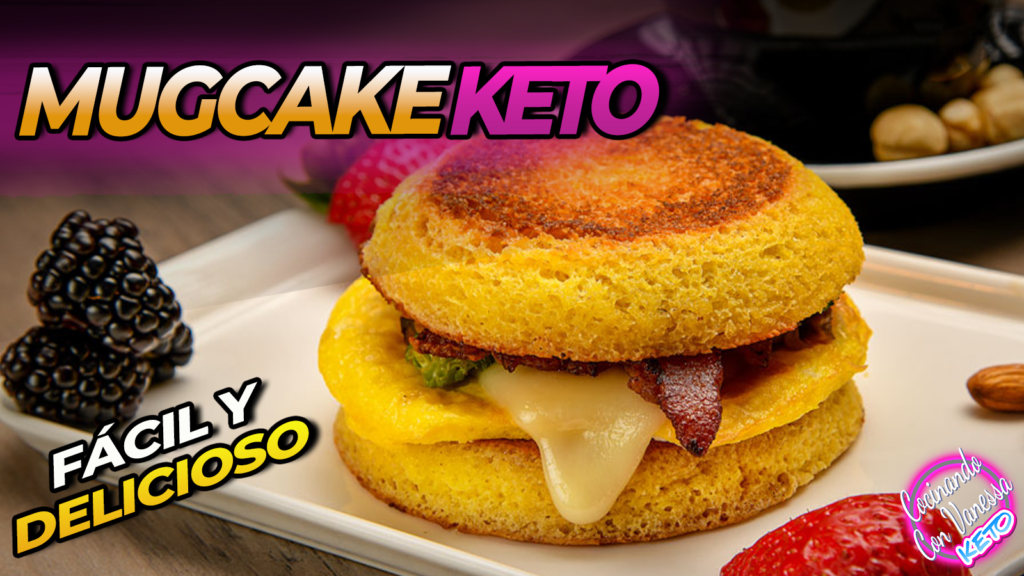 mug cake keto en 90 segundos pan keto en microondas esponjoso