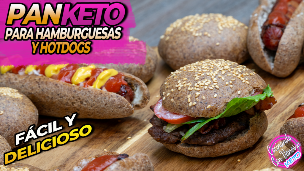 Pan keto para hamburguesas y hot dogs esponjoso bajo en carbohidratos