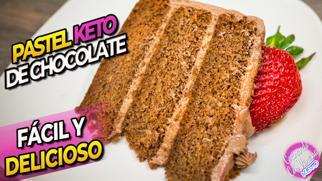 Pastel keto de chocolate esponjoso sin azúcar