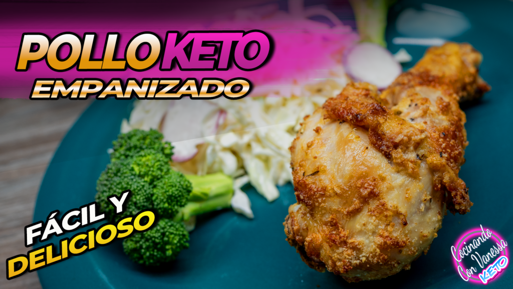 pollo keto empanizado crujiente en freidora de aire