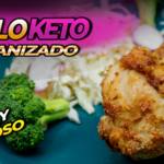pollo keto empanizado crujiente en freidora de aire