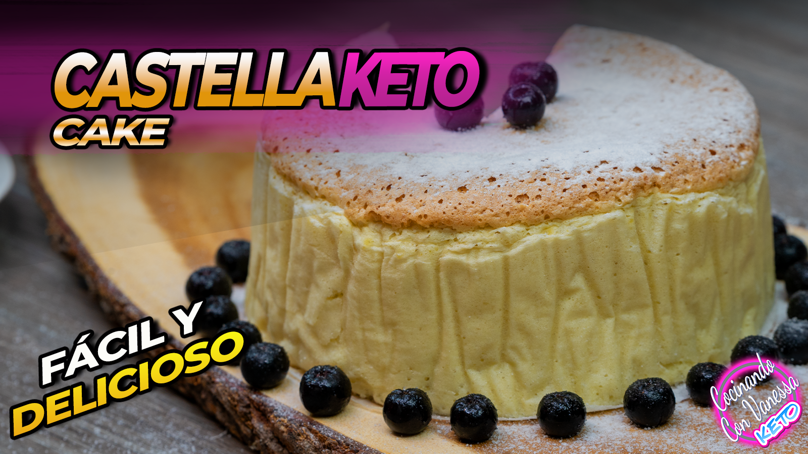 Castella Keto Cake | Pastel Japonés Keto Esponjoso Sin Azúcar